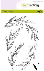 CraftEmotions stempel A6 - blad krans kerst
