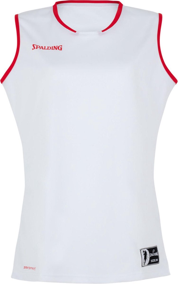 Spalding Move Tanktop Dames - Wit / Rood - maat M
