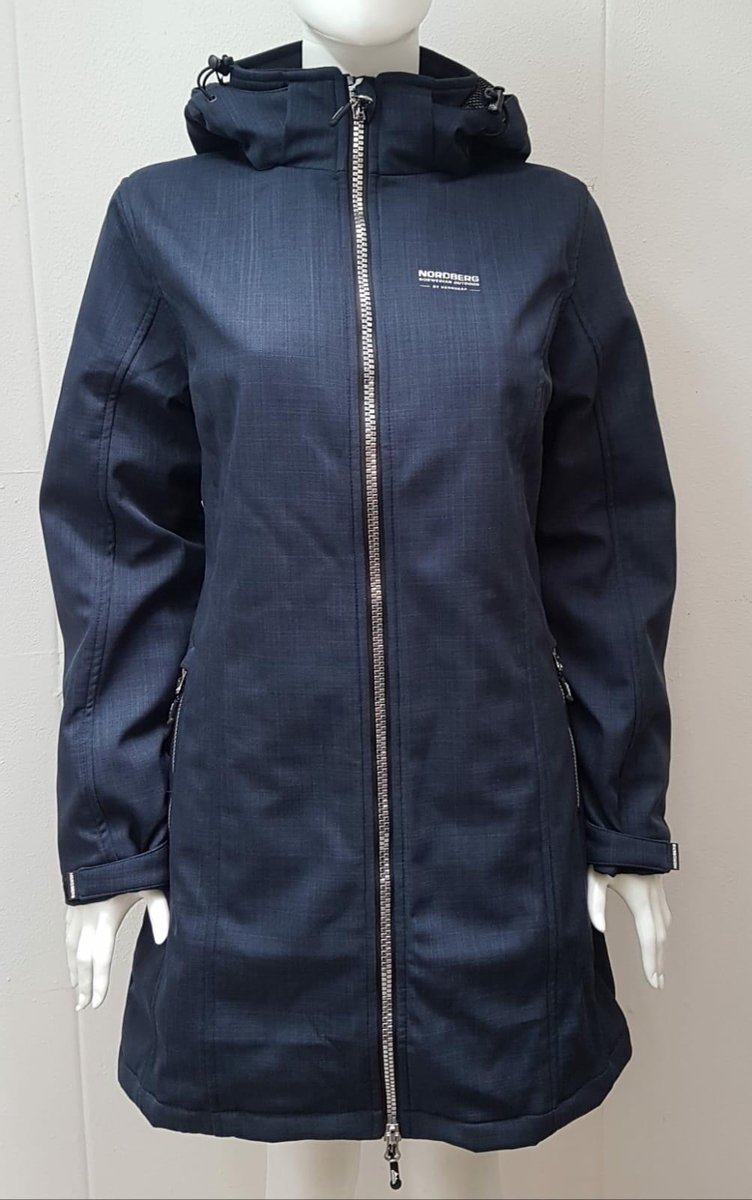 Nordberg softshell winterjas Kjerstin navy melange - maat L