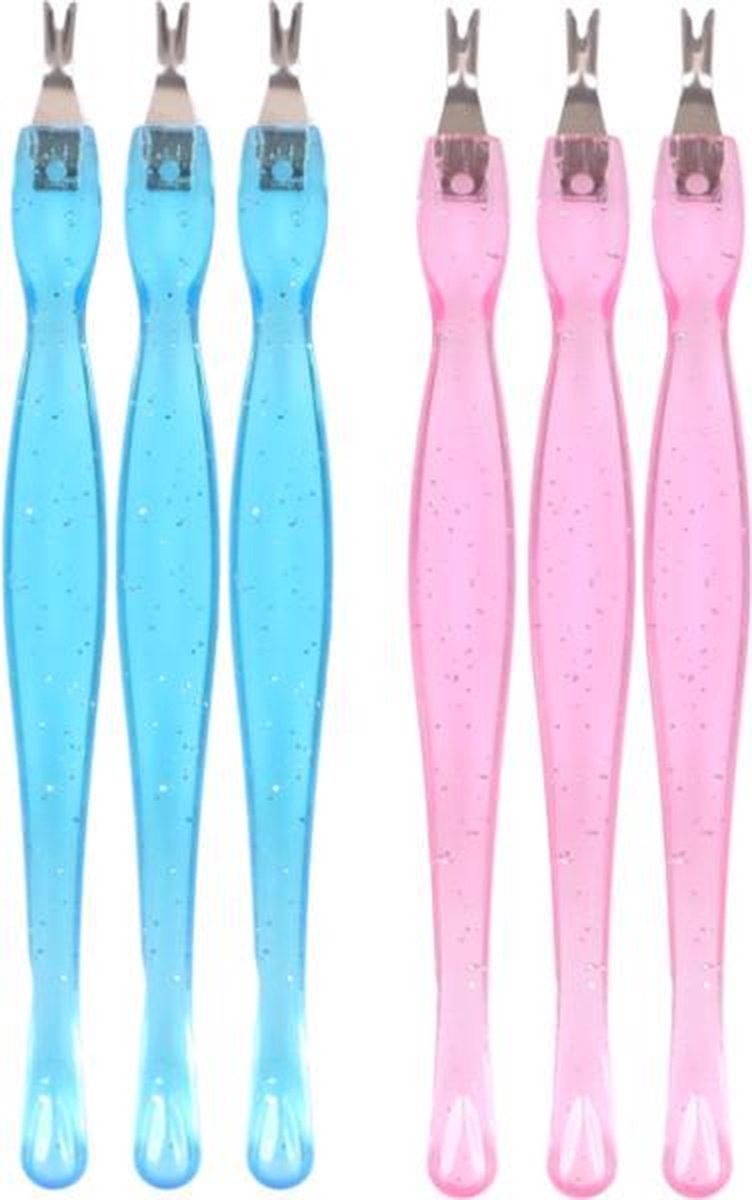 FSW-Products - 6 Stuks - Nagelriem Verwijderaar - Nagelriem Snijder - Cuticle Trimmer - Pedicure Gereedschap - Dode Huid Verwijderaar - Cuticle Pusher Duwer - Accessoires - Verzorging