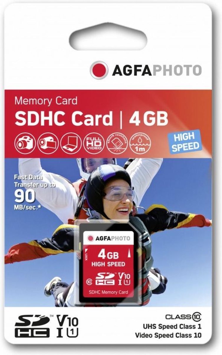 AgfaPhoto SDHC kaart 4GB High Speed  UHS I