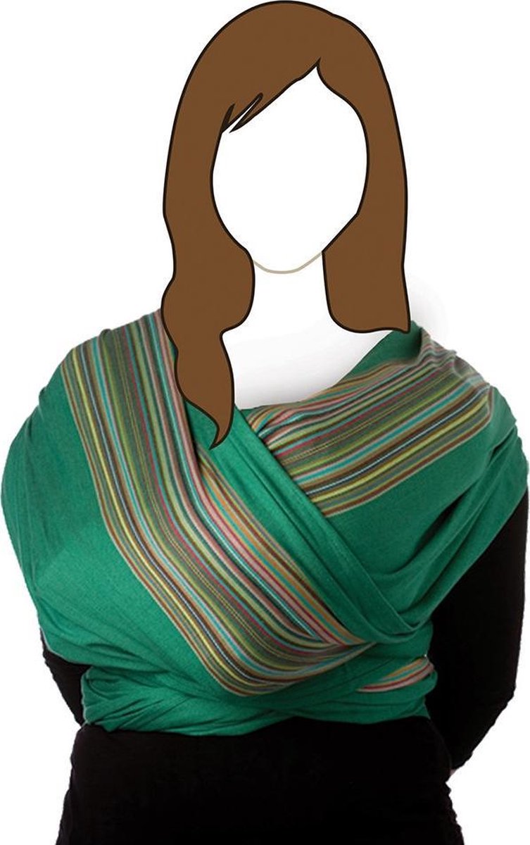 Babylonia BB SLEN Draagdoek Baby - 460 cm - Green Peas