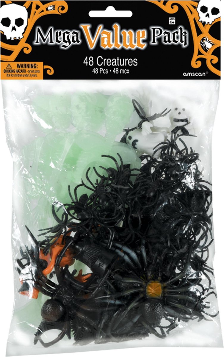 Amscan Insectenset Halloween Zwart 48-delig