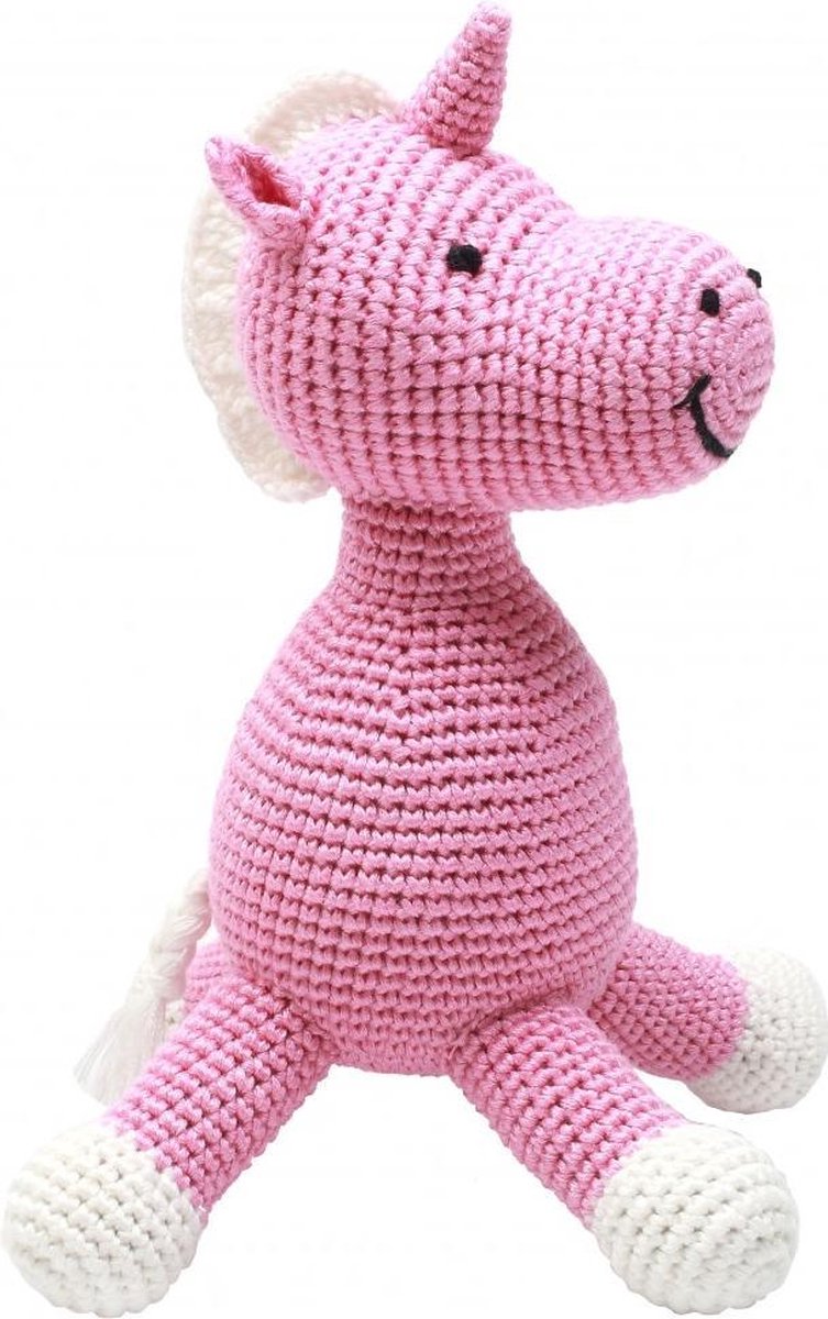 Naturezoo Knuffeldier Eenhoorn Gehaakt 20 Cm Roze