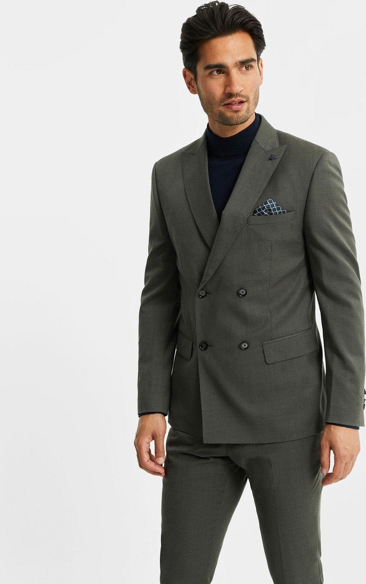 WE Fashion Heren slim fit wolblend blazer - Maat XL (54)