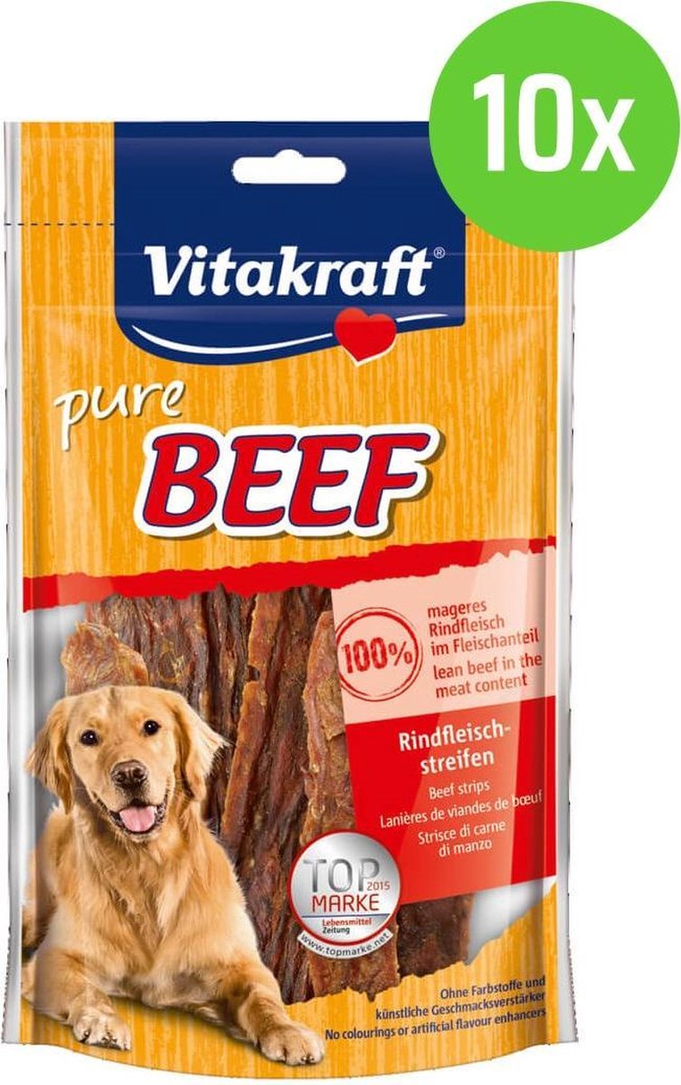 Vitakraft BEEF vleesstrips rund - 10 verpakkingen