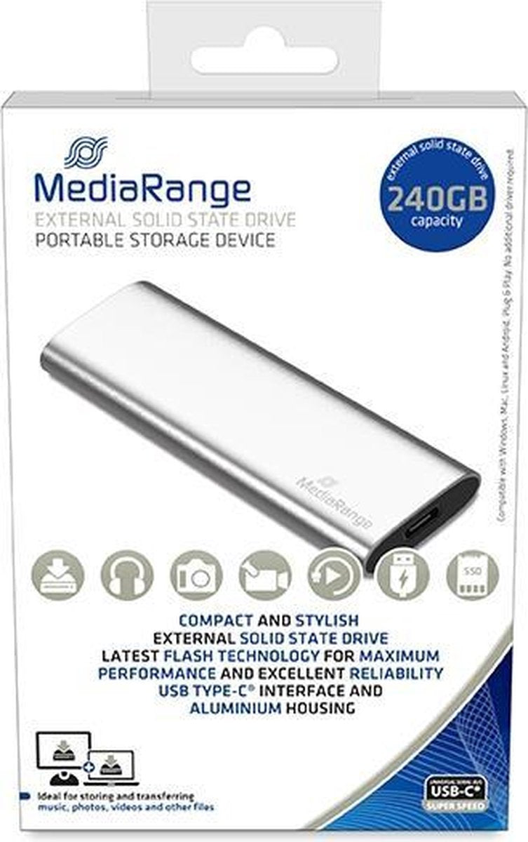 MediaRange Externe SSD 240 GB USB Type-C