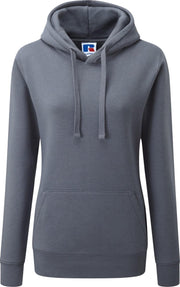 Russell Dames Premium Authentieke Hoodie (3-Lagen Stof) (Konvooi Grijs)