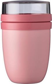Mepal – Isoleer lunchpot Ellipse – houdt je eten 6-8 uur warm en 12 uur koud – Nordic pink – 2 compartimenten – Soep beker to go – Yoghurt beker muesli