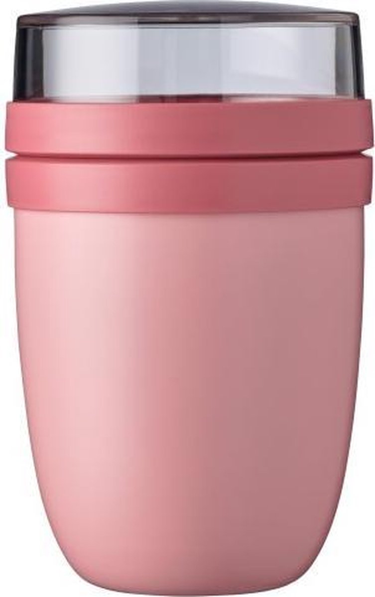 Mepal – Isoleer lunchpot Ellipse – houdt je eten 6-8 uur warm en 12 uur koud – Nordic pink – 2 compartimenten – Soep beker to go – Yoghurt beker muesli