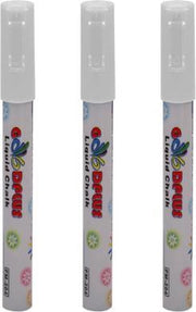 3 stuks | Witte Raam Stift | Krijtbordstift | Liquid Chalk Marker