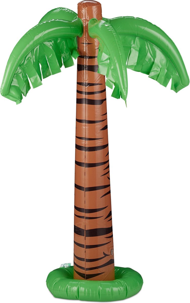 relaxdays Opblaasbare palmboom - opblaas palmboom - decoratie - party - zwembad speelgoed