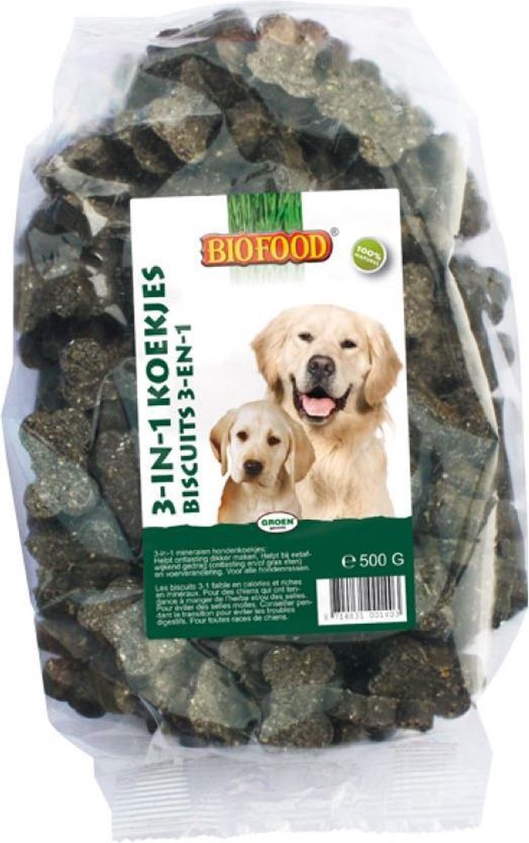 12x Biofood 3-in-1 Hondenmineralenkoekjes 500 gr