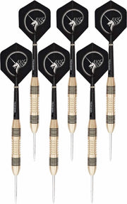 4x Set van 3 dartpijlen Core Brass 23 grams - Darten/darts sport artikelen pijltjes messing