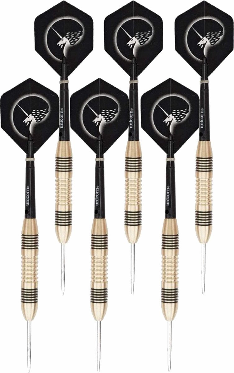 4x Set van 3 dartpijlen Core Brass 23 grams - Darten/darts sport artikelen pijltjes messing