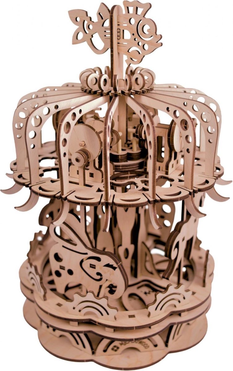 Mr. Playwood Modelbouwset Carousel 25 X 25 X 32 Cm Hout 137-delig