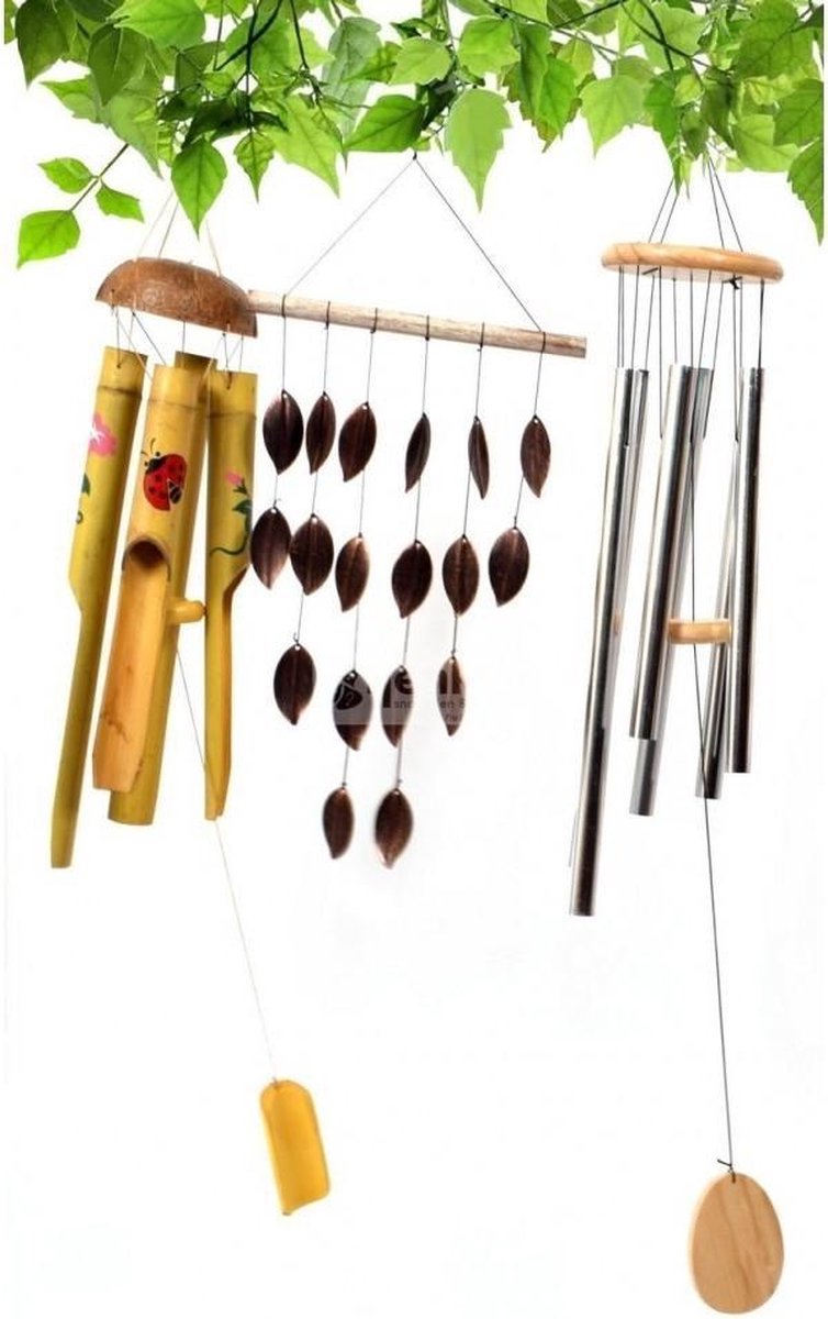Windorgels Natuurlijke Materialen - Set Van 3