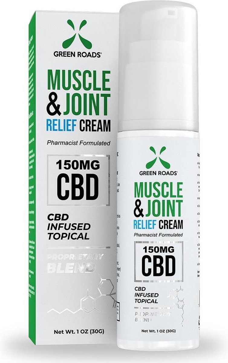 Muscle & Joint Relief Cream 150 MG - 30gr - CBD products - transparent - Discreet verpakt en bezorgd