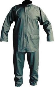 PU stretch regenpak 2-delig groen maat XL