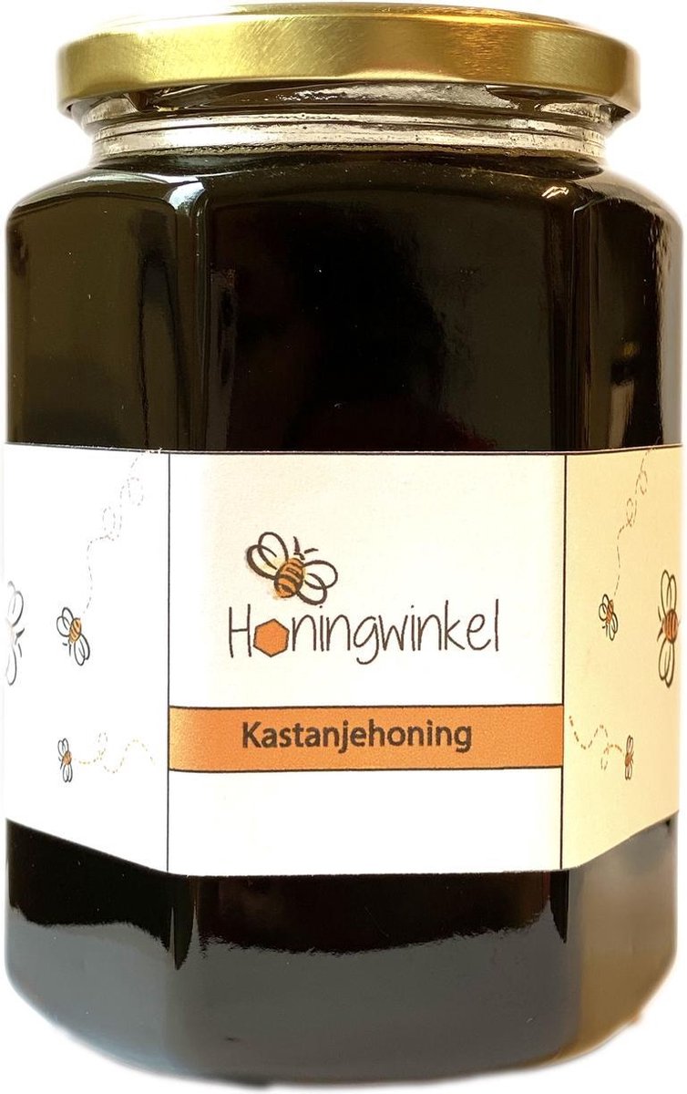 Kastanjehoning - 1kg - Honingwinkel - Honing vloeibaar