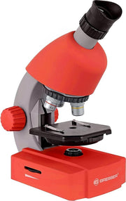Bresser Junior Microscoop – 40x640x – Rood – Incl. Accessoirespakket – Voor Transparante Preparaten