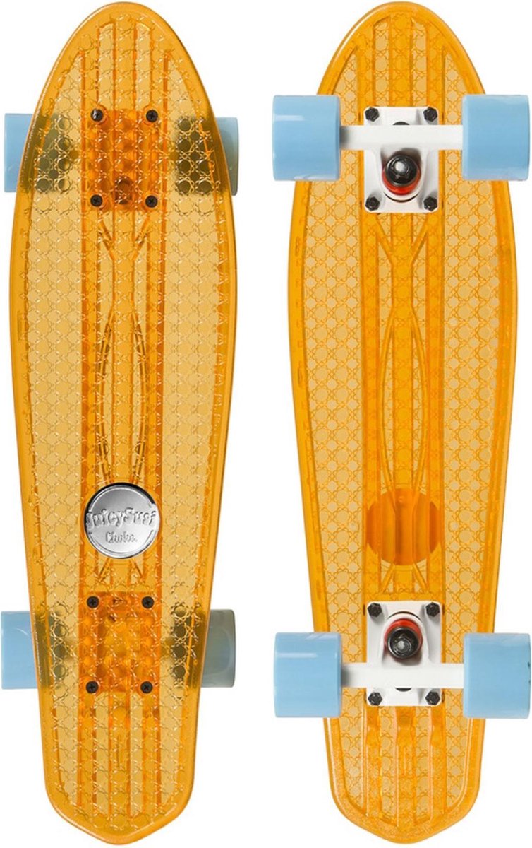 Skateboard Penny Board Volwassenen/Kinderen/Jongens/Meisjes  - Choke - Dirty Harry Clear Orange - Doorzichtig - 58