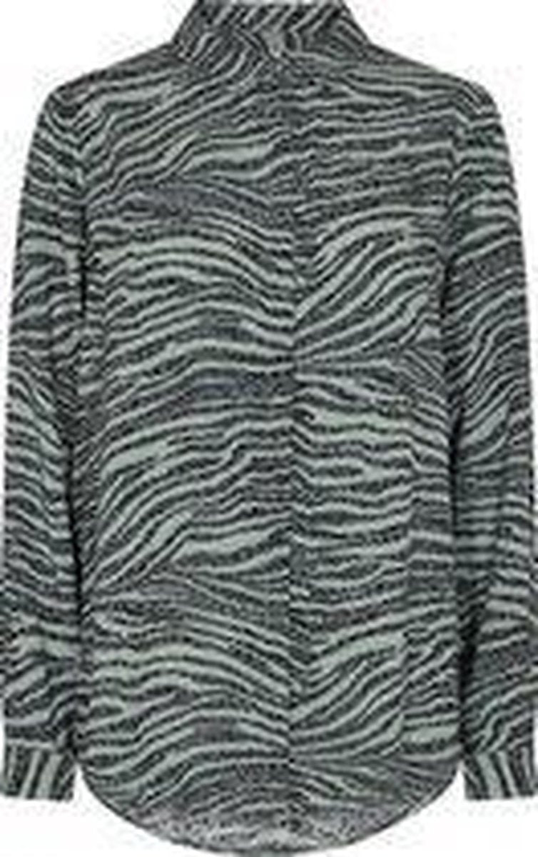 Soyaconcept SC-Nikola 1 blouse groen/grijs/zwart maat M/38