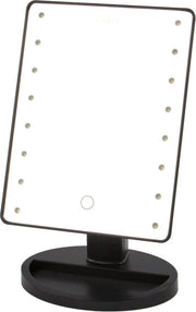 MARTA MT-2654 verlichte make-up spiegel|16x21CM|Instelbare LED verlichting|black pearl