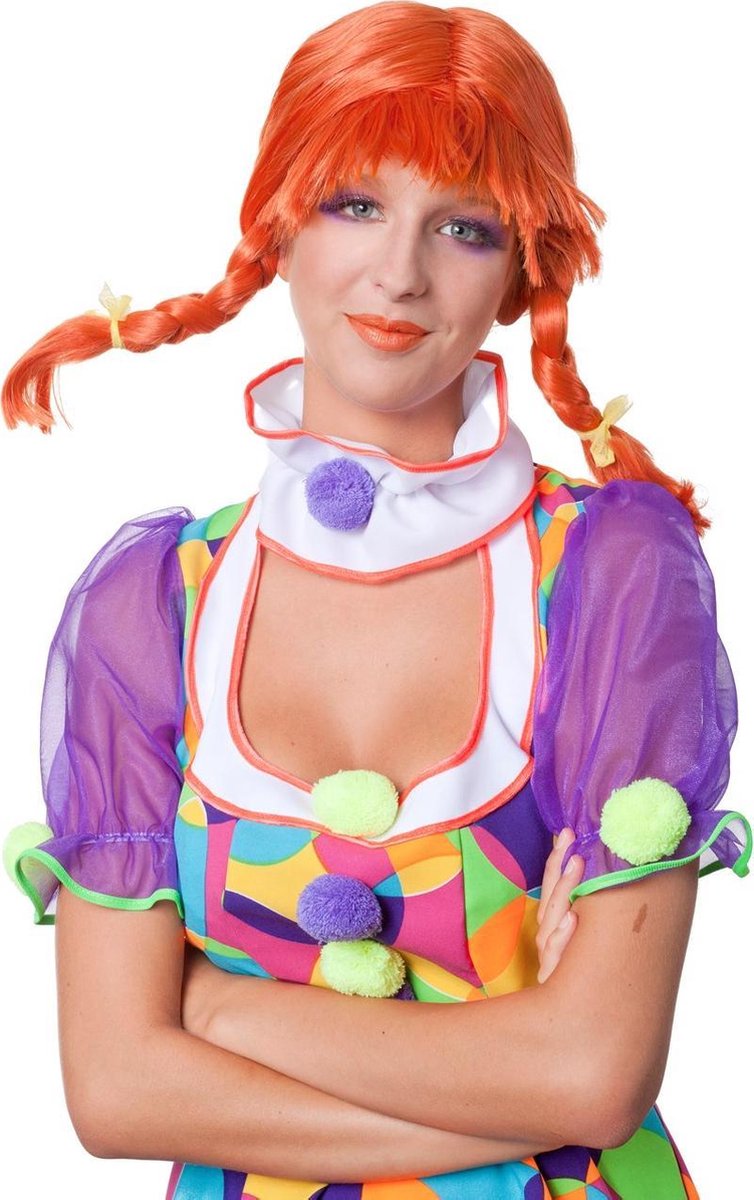 Pruik puppi oranje