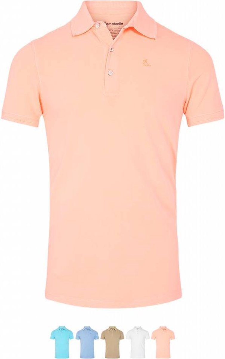 Ramatuelle Polo Heren - South Beach Polo lichte kleuren - Maat S  - Kleur  Bruin  / Sahara
