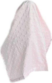 Luxe Fleece Hartjes Deken met Satijn | 75 x 100 cm | ROZE