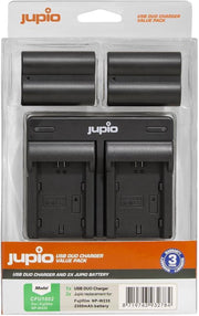 Jupio Value Pack: 2x Battery NP-W235 + USB Dual Charger