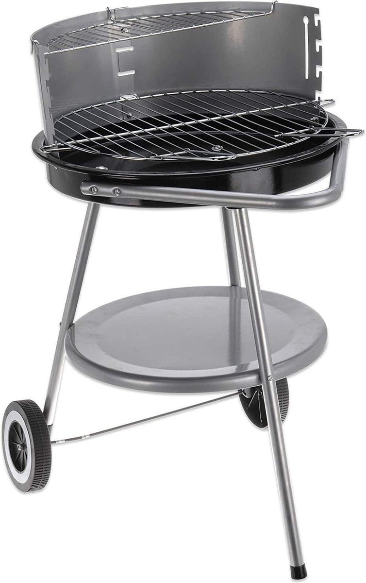 Houtskool Barbecue op Wieltjes met Aanpasbaar Rooster