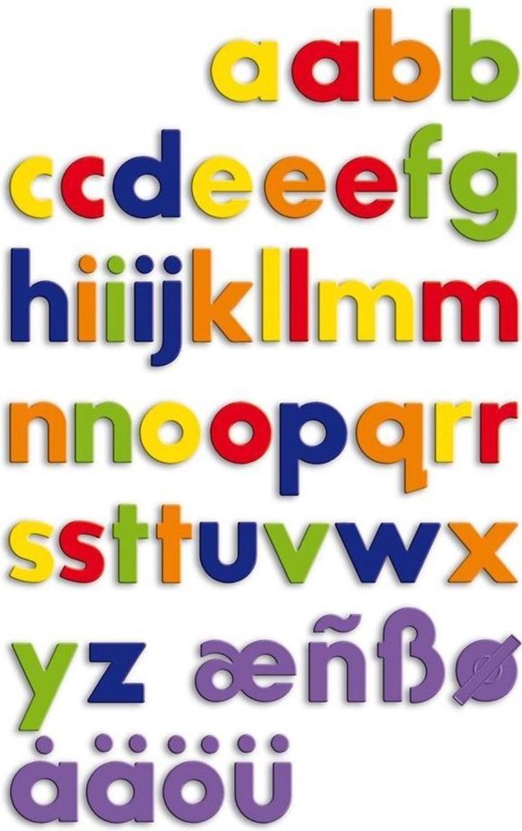 Quercetti kleine letters ABC magneten