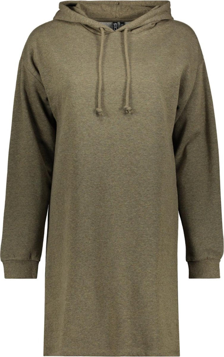 Pcchilli Ls Hoodie Dress Bc 17115931 Black Olive/melange