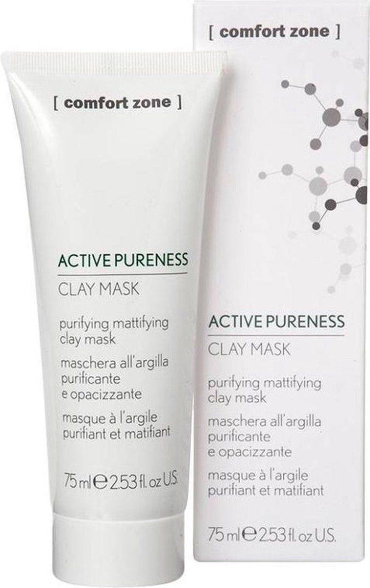 COMFORT ZONE ACTIVE PURENESS CLAY MASK MASKER VETTE/ONZUIVERE HUID 75ML