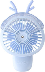 Desktop opvouwbare spray Mini-ventilator Cartoon bevochtiging Waterstraalventilator (blauw)
