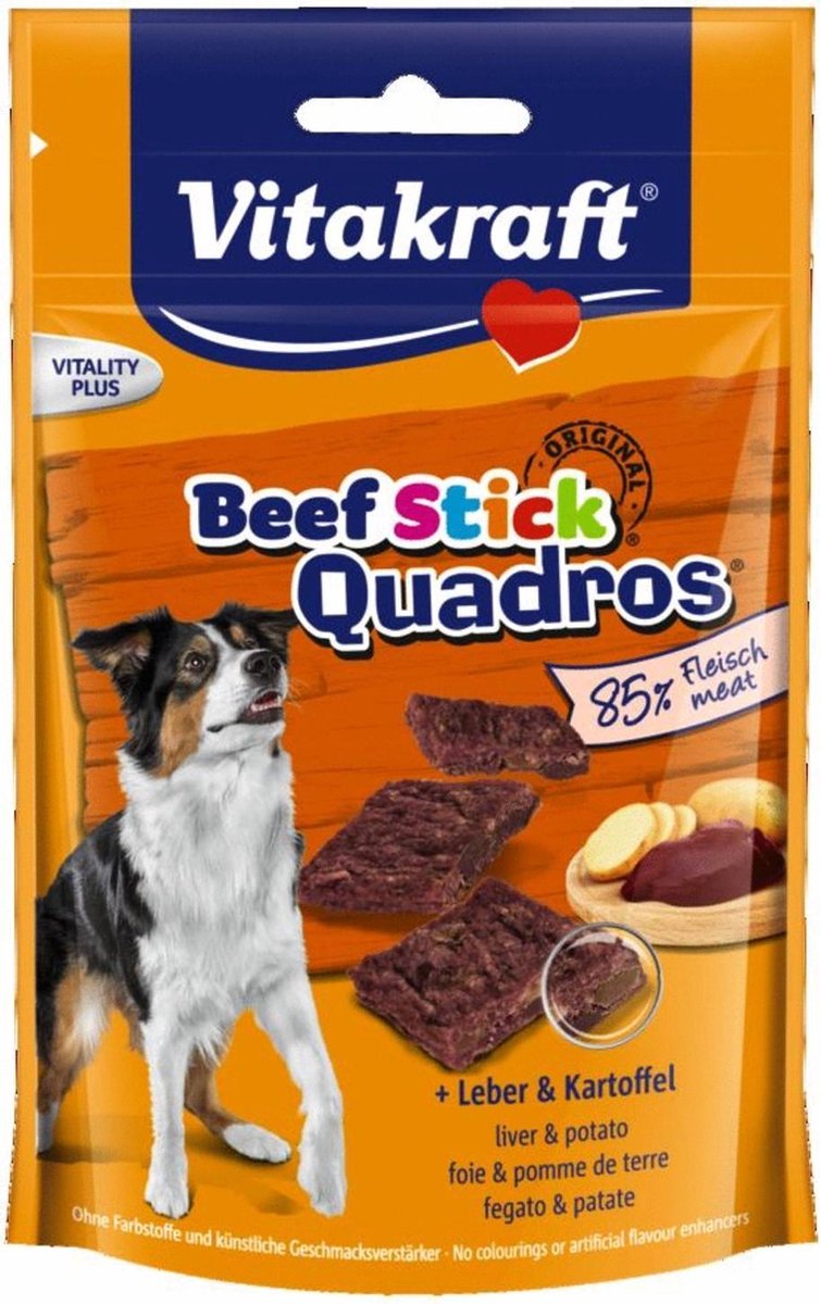 Vitakraft beefstick quadros met aardappel - 4 st à 70 gr