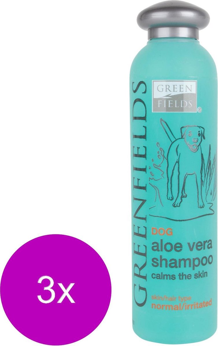Greenfields Hondenshampoo Aloe Vera - Hondenvachtverzorging - 3 x 250 ml