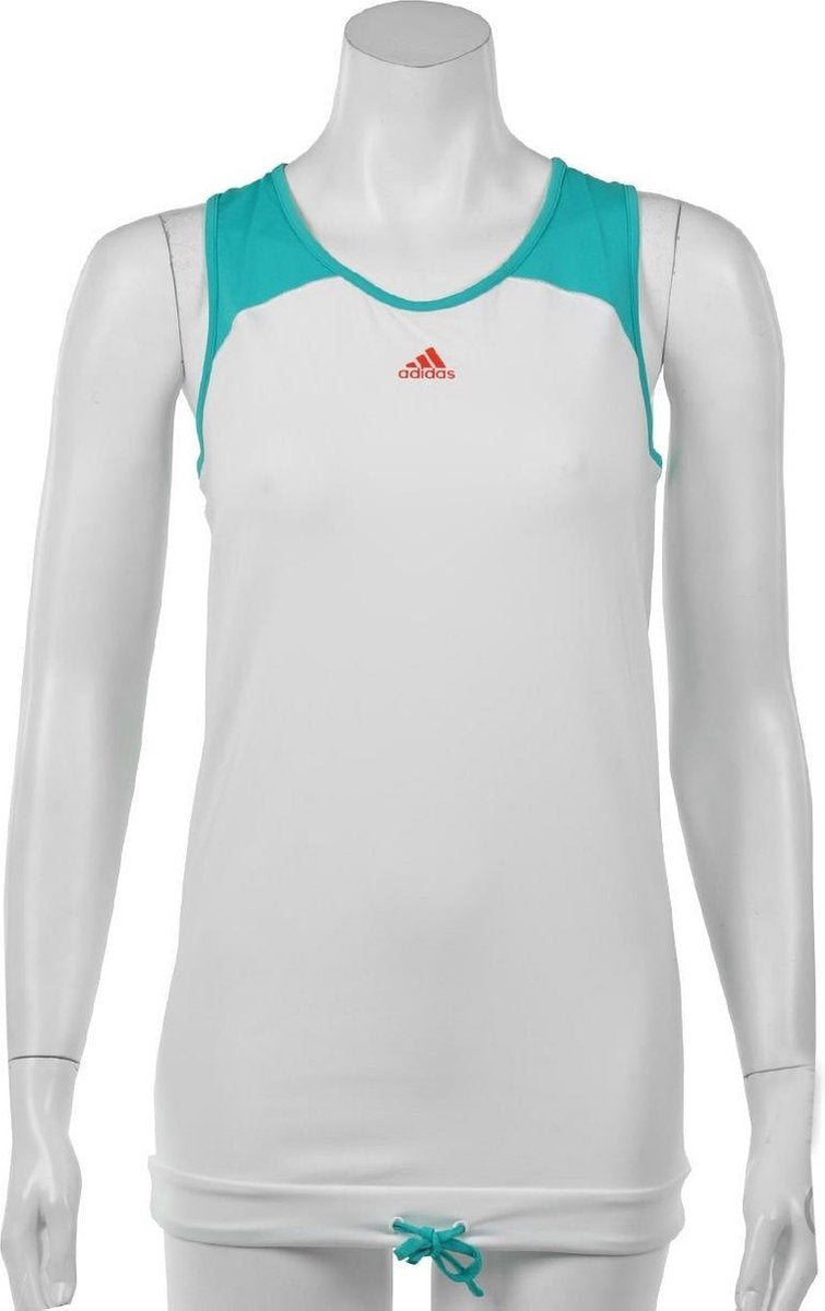 adidas Women's Response Tank Top - Sporttop -  Dames - Maat XS - Wit;Turquoise