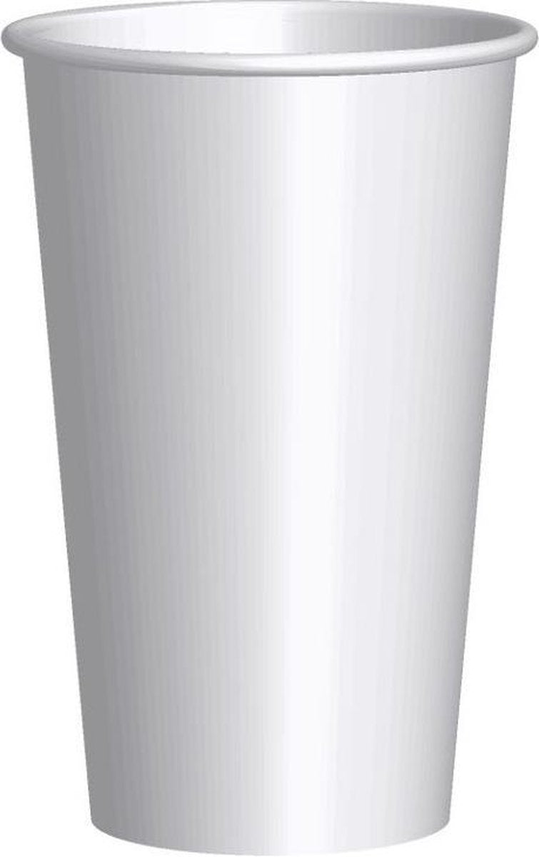 Kartonnen Drinkbeker To Go Wit 400cc/16oz - 1.000 stuks.