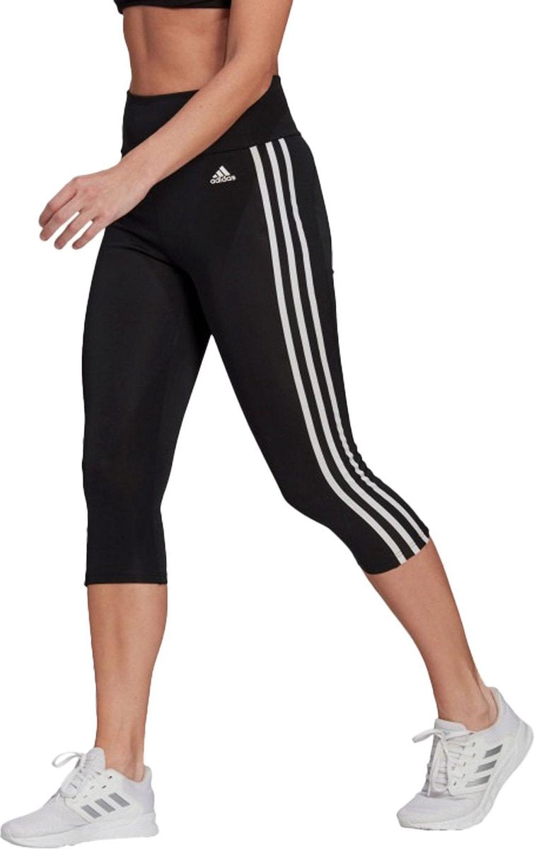 adidas adidas 3-stripes Sportlegging - Maat M  - Mannen - zwart - wit