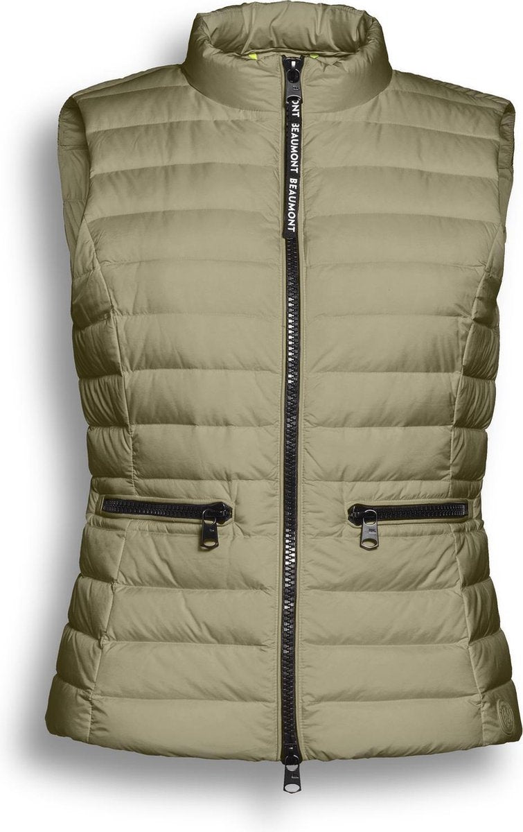 Beaumont Cropped Down Dames Bodywarmer Green