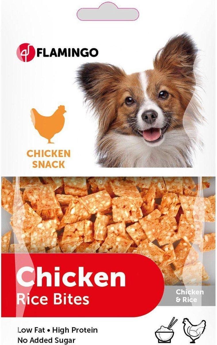 Flamingo hondensnack Chick'n snack chicken&rice bites