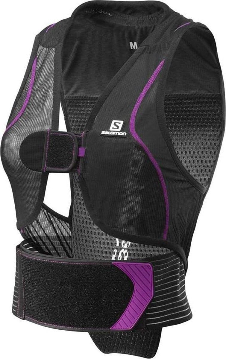 Salomon Flexcell Women Rugbeschermer - Schok absorptie - Ademend - Black/Purple - Large