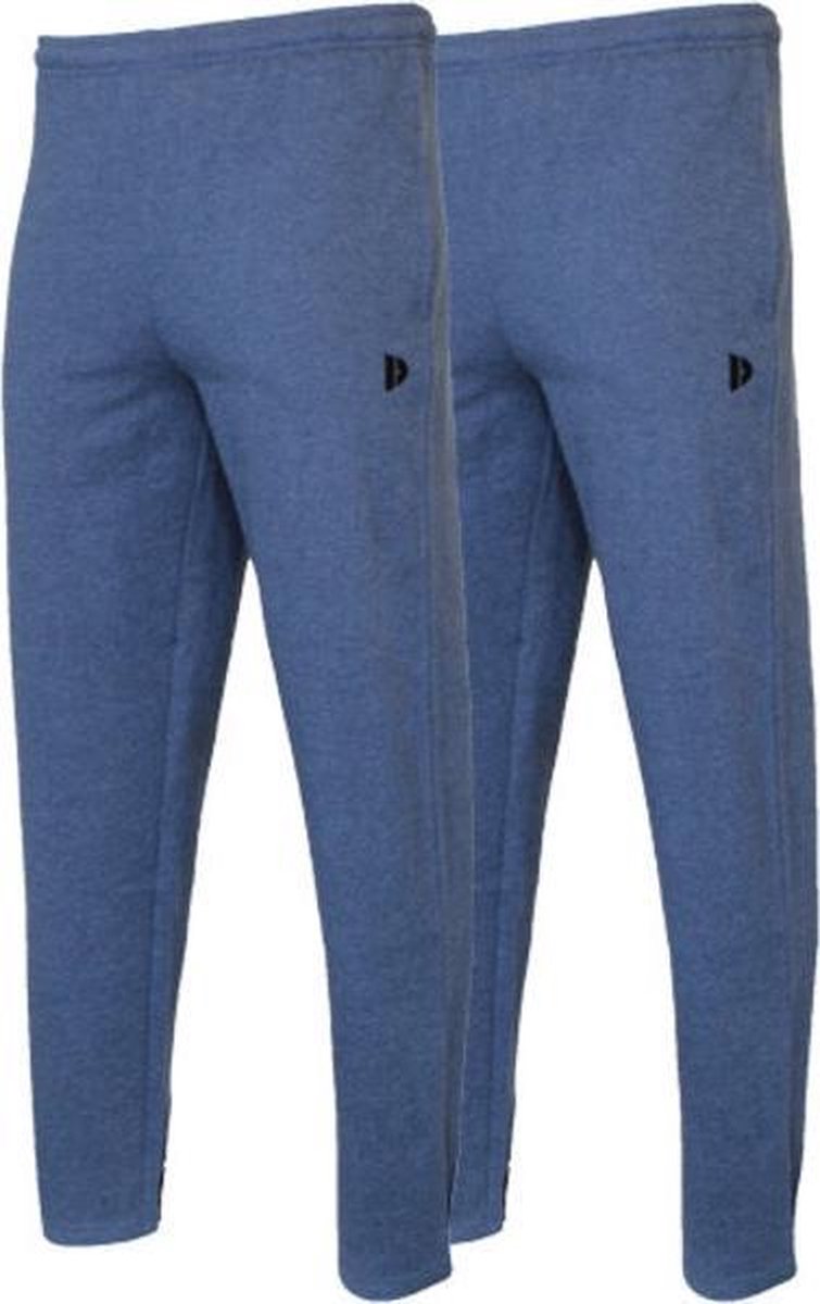 2-Pack Donnay Joggingbroek rechte pijp - Sportbroek - Heren - Maat S - Donkerblauw gemeleerd