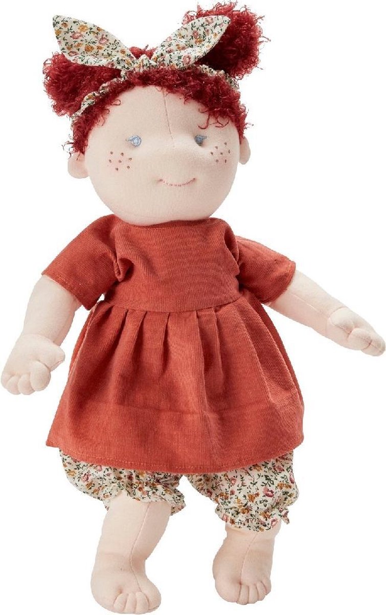 Byastrup Knuffelpop Sonja Junior 42 Cm Polykatoen Wit/rood