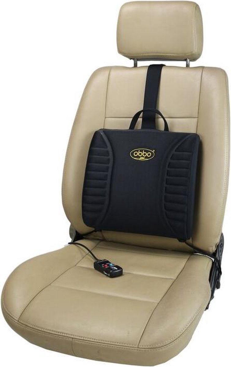 OBBOmed - verwarmd Autostoel Steunkussen - incl. massage -  12V - SU 3400
