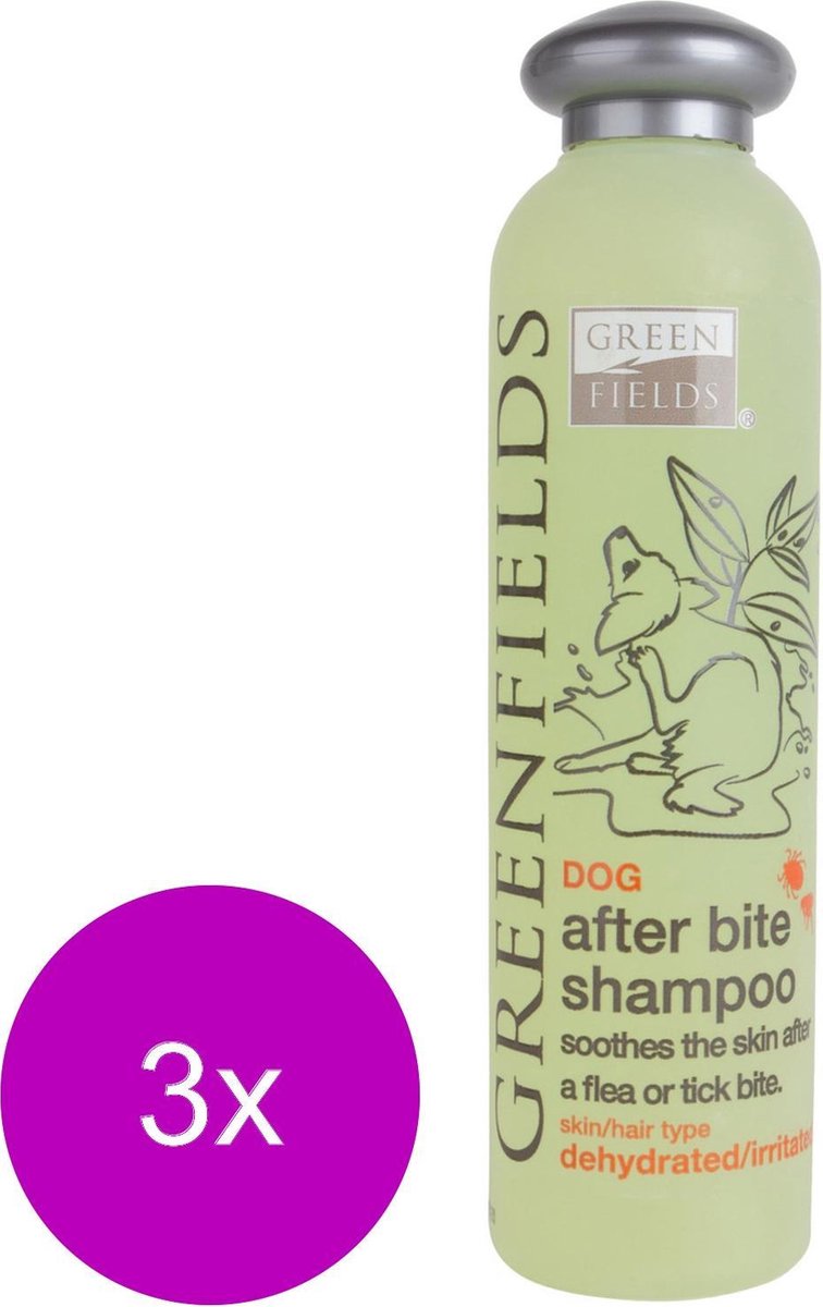 Greenfields Hondenshampoo After-Bite - Hondenvachtverzorging - 3 x 250 ml