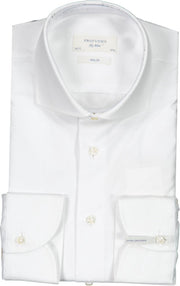 Profuomo   Overhemd Wit Getailleerd - Maat UK14.5-EU37 - Heren - Never out of stock Collectie - Katoen